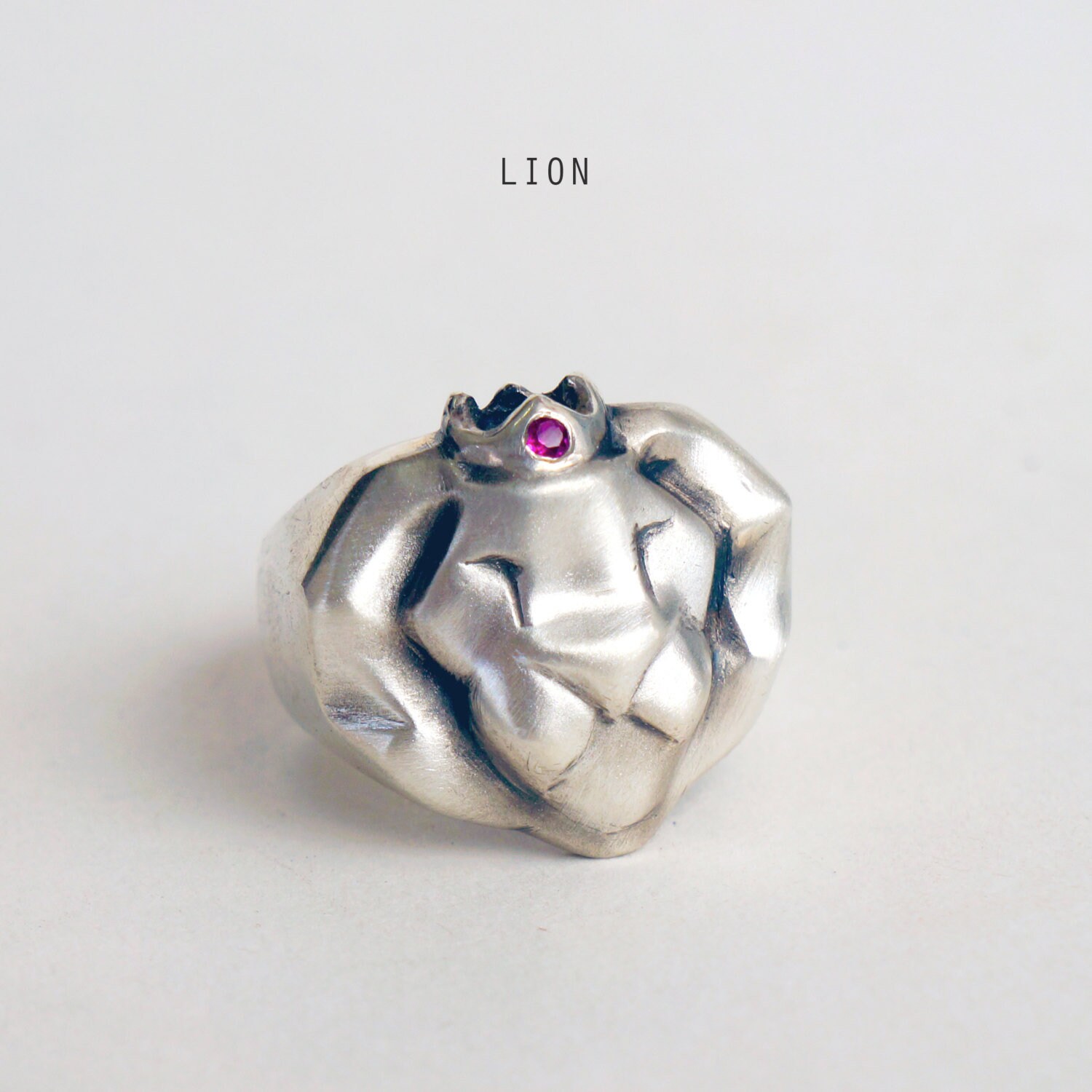 König Löwe Ring, Tier Schmuck, Des Dschungels, Sterling Silber Kopf Mufasa Weihnachtsgeschenk von ElinaGleizer