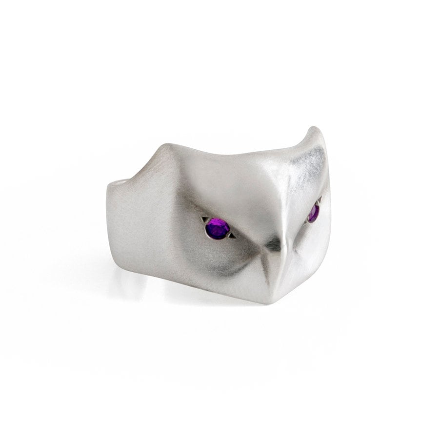 Uhu Ring Mit Amethyst Augen, Eule Amethyst, Greifvogel, Eulen Schmuck, Ring, Februar Geburtsstein, Weihnachtsgeschenk Uhu Ring Mit Amethyst Augen, Eule Amethyst, Greifvogel, Eulen Schmuck, Ring, Februar Geburtsstein, Weihnachtsgeschenk von ElinaGleizer