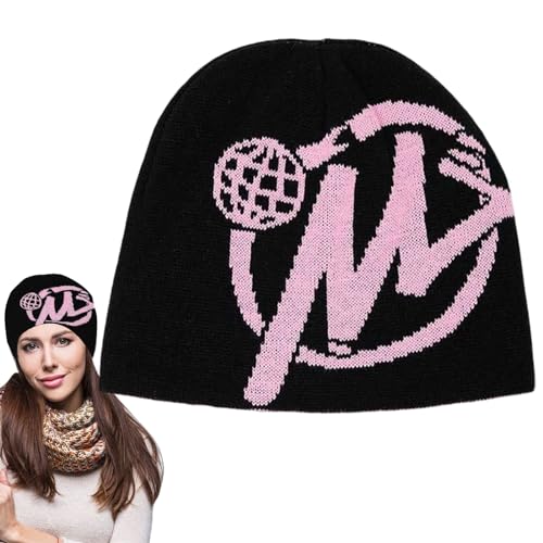 Minus Two Hat, Hip Hop Mütze, Lässige Strickmütze Im American Street Style, Hip Hop Print Beanie Mütze, Männer Und Frauen, Warm Und Angenehm Zu Tragen von Elinrat