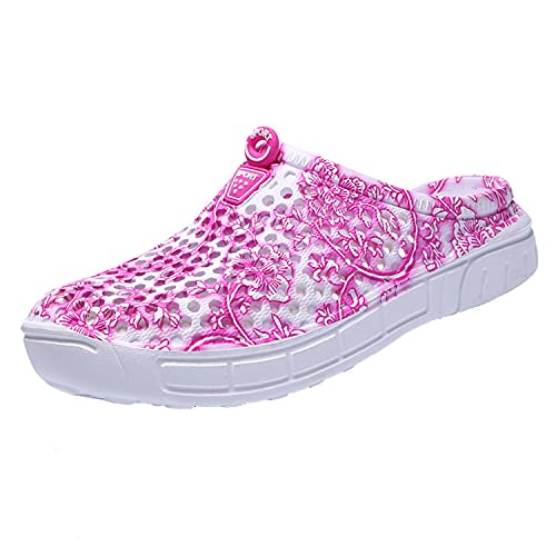 Damen Clogs Pantoletten Sommer Hausschuhe Gartenschuhe Leicht Atmungsaktiv Leichte schnell trocknende Schuhe Sandalen Leicht.grau 41 von ELIOGN