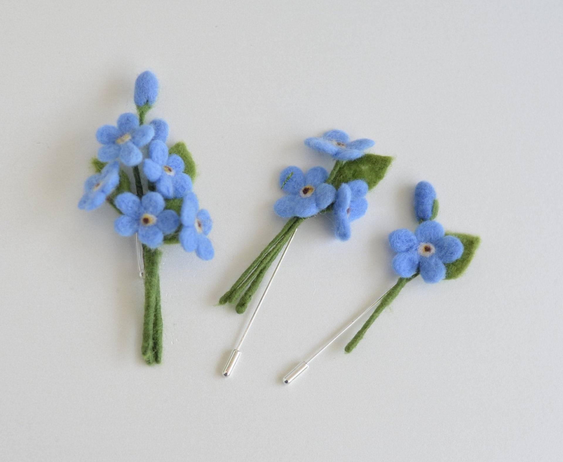 Nadelfilz Vergissmeinnicht Anstecknadel Hellblaue Blumen Brosche Nadelfilz Vergissmeinnicht Anstecknadel Hellblaue Blumen Brosche von ElisFeltCraftEU