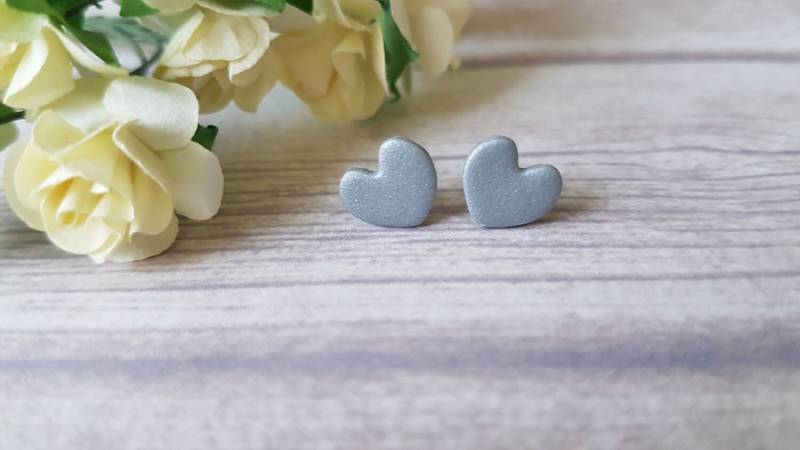 Silber Herz Ohrringe, Ohrringe Für Mädchen, Freundin Geschenk, Süße Herz, Hypoallergene Jeden Tag von ElisGiftBoutique