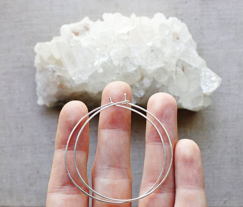 Große Silber Creolen, Große Sterling Infinity Creolen von ElisabethSpace