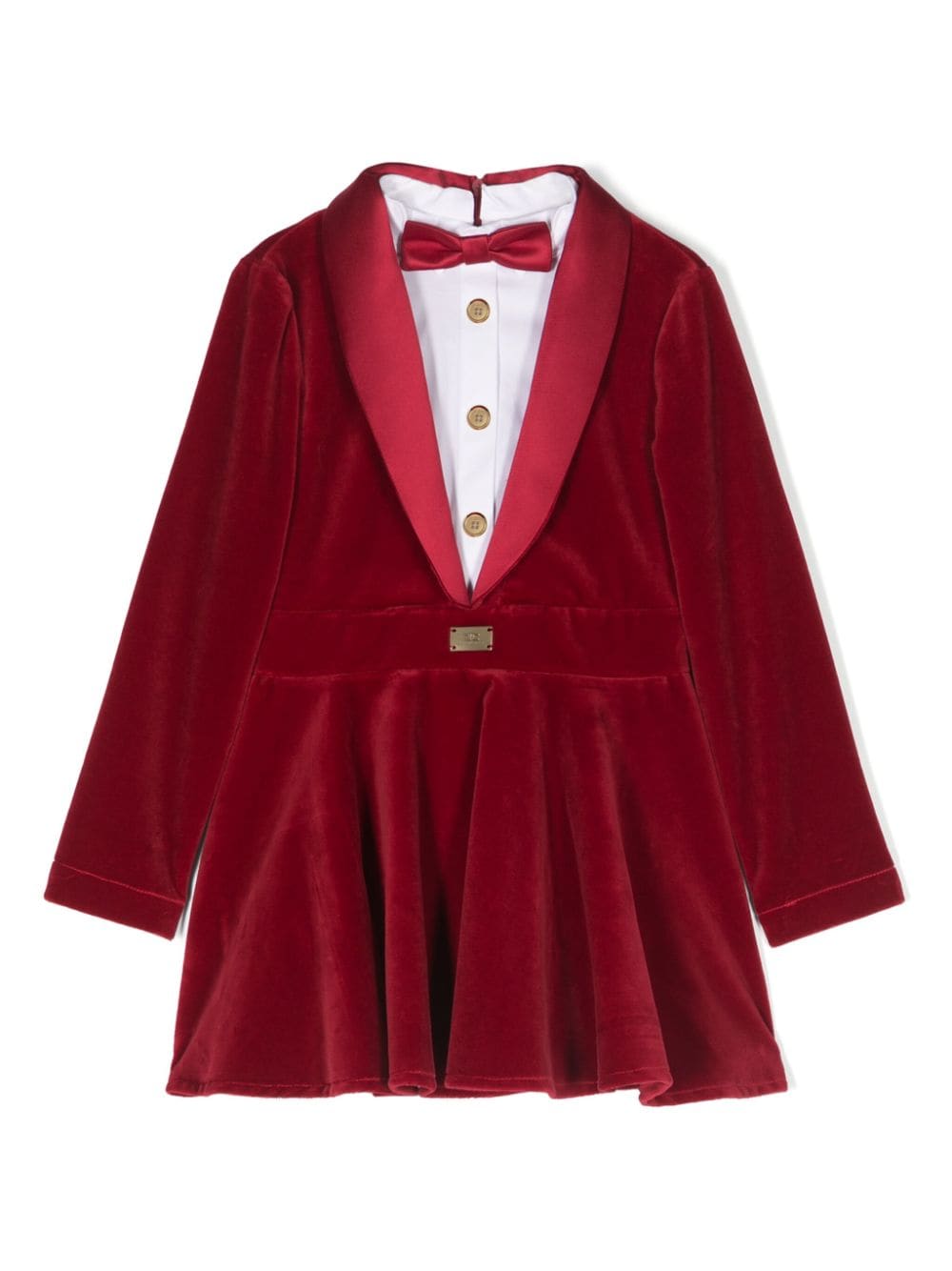 Elisabetta Franchi La Mia Bambina Blazerkleid mit Schalrevers - Rot von Elisabetta Franchi La Mia Bambina