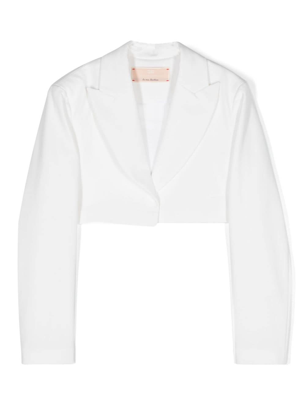 Elisabetta Franchi La Mia Bambina Cropped-Blazer mit Schleifendetail - Weiß von Elisabetta Franchi La Mia Bambina