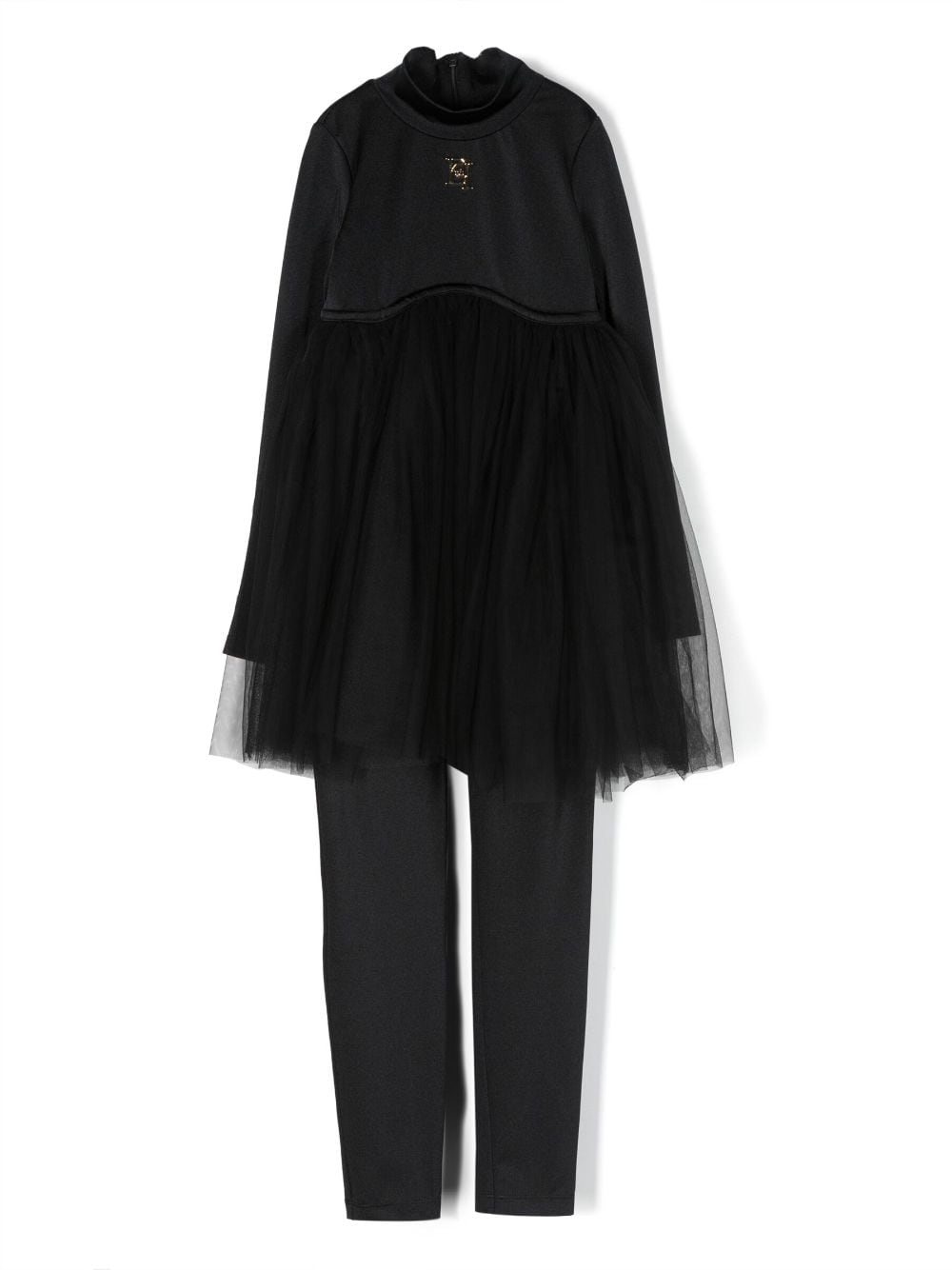 Elisabetta Franchi La Mia Bambina Jumpsuit mit Logo - Schwarz von Elisabetta Franchi La Mia Bambina