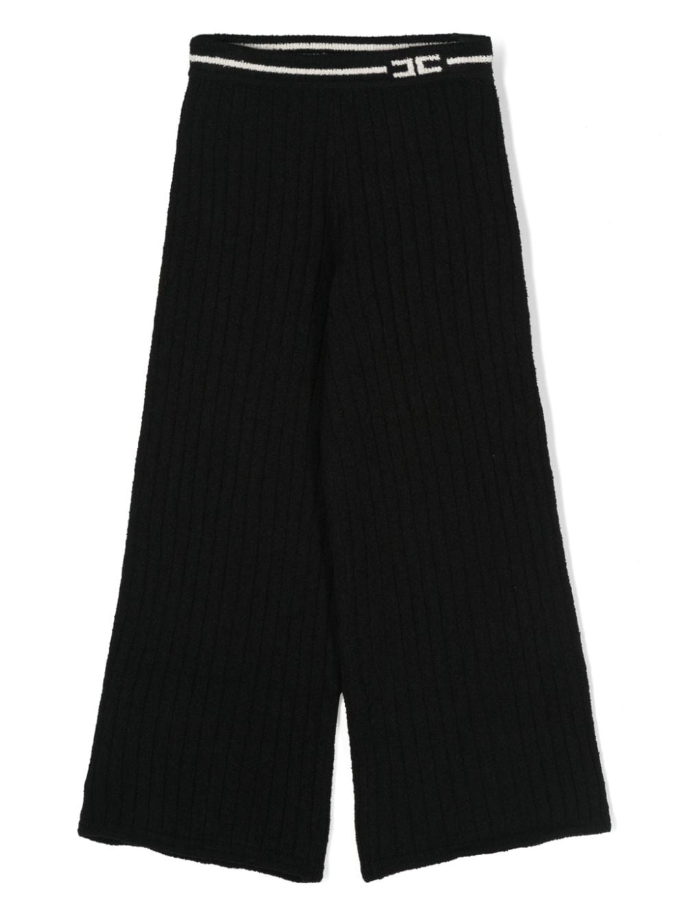 Elisabetta Franchi La Mia Bambina Gerippte Strickhose - Schwarz von Elisabetta Franchi La Mia Bambina