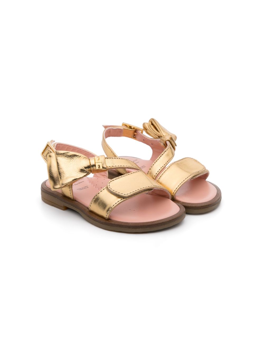 Elisabetta Franchi La Mia Bambina Sandalen im Metallic-Effekt - Gold von Elisabetta Franchi La Mia Bambina