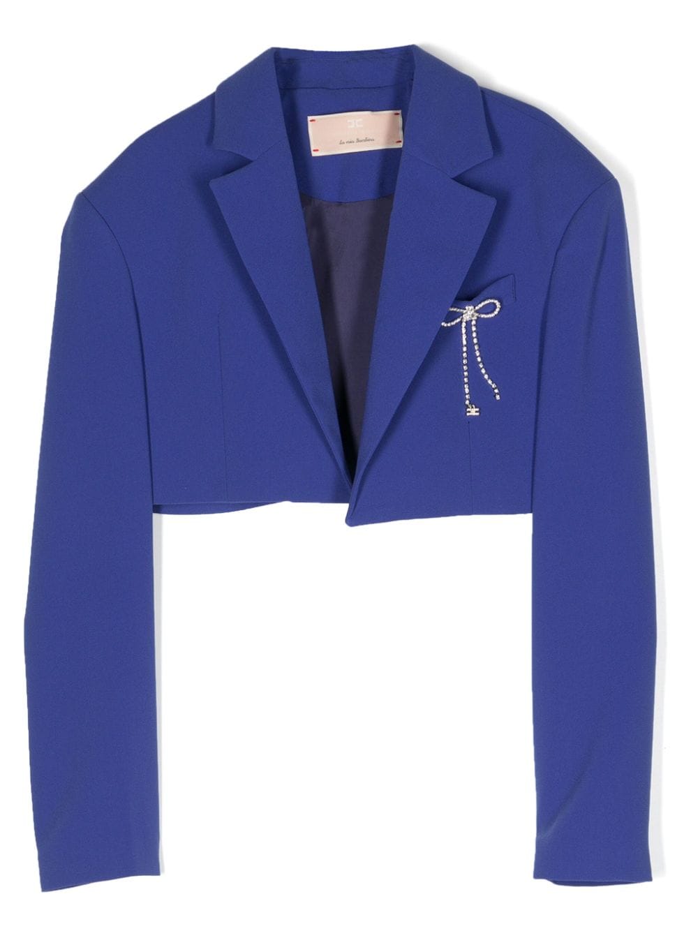 Elisabetta Franchi La Mia Bambina Cropped-Blazer mit Schleifendetail - Blau von Elisabetta Franchi La Mia Bambina