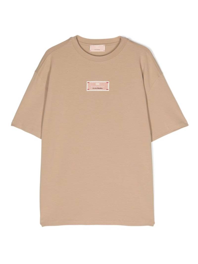 Elisabetta Franchi La Mia Bambina T-Shirt mit Logo-Stickerei - Nude von Elisabetta Franchi La Mia Bambina