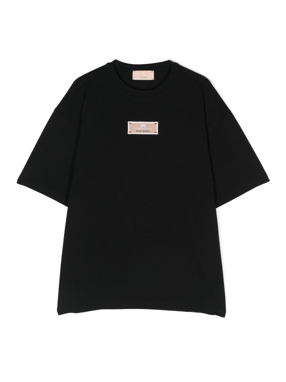 Elisabetta Franchi La Mia Bambina T-Shirt mit Logo-Stickerei - Schwarz von Elisabetta Franchi La Mia Bambina