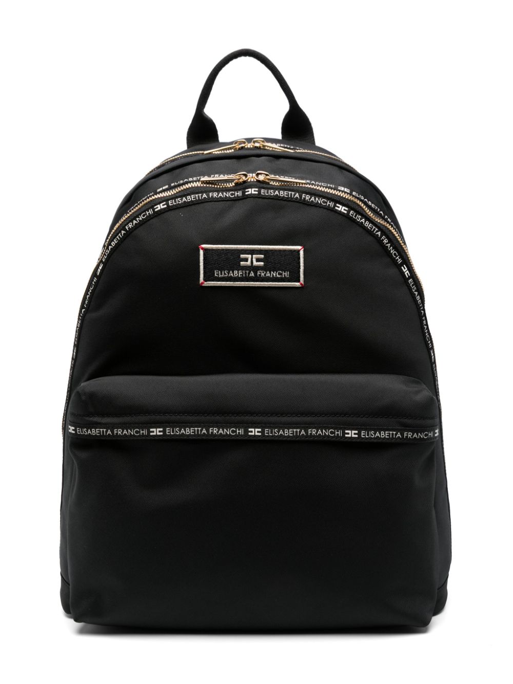 Elisabetta Franchi La Mia Bambina Rucksack mit Logo-Stickerei - Schwarz von Elisabetta Franchi La Mia Bambina