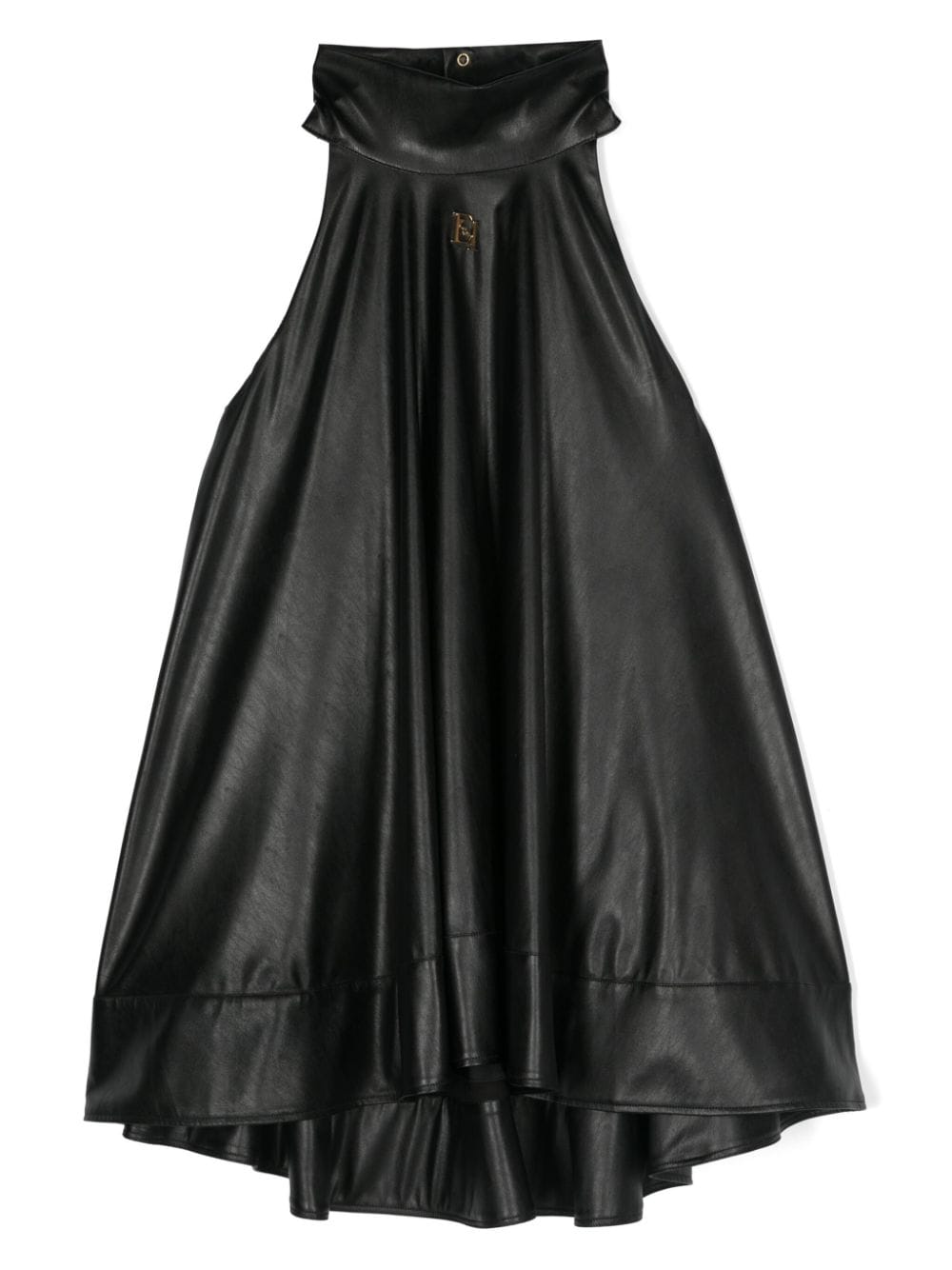 Elisabetta Franchi La Mia Bambina Schleifenkleid mit Monogramm-Schild - Schwarz von Elisabetta Franchi La Mia Bambina