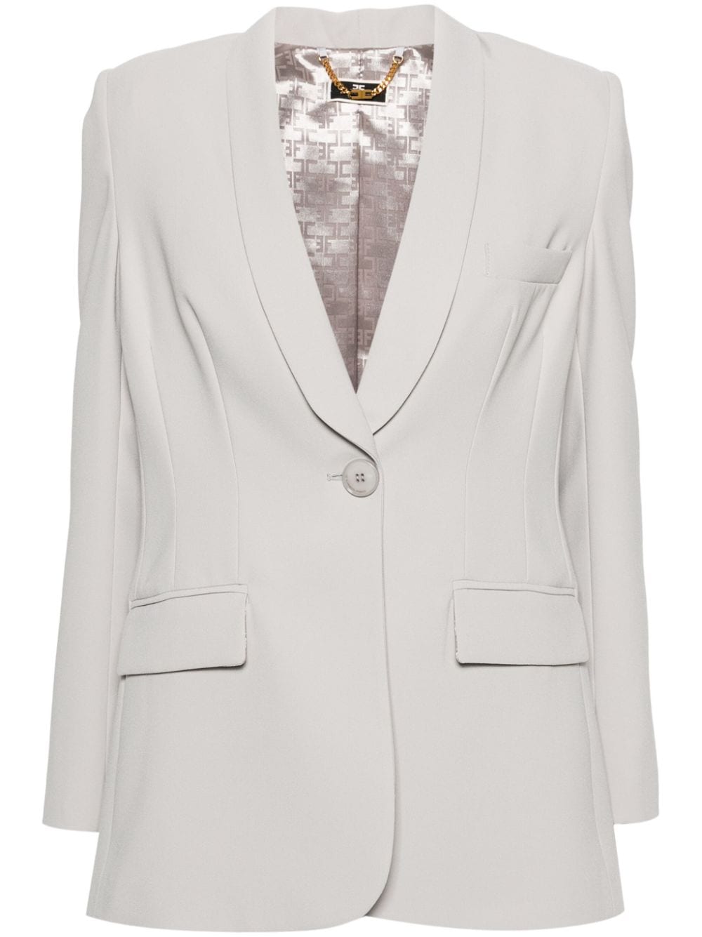 Elisabetta Franchi Blazer mit Schalkragen - Grau von Elisabetta Franchi