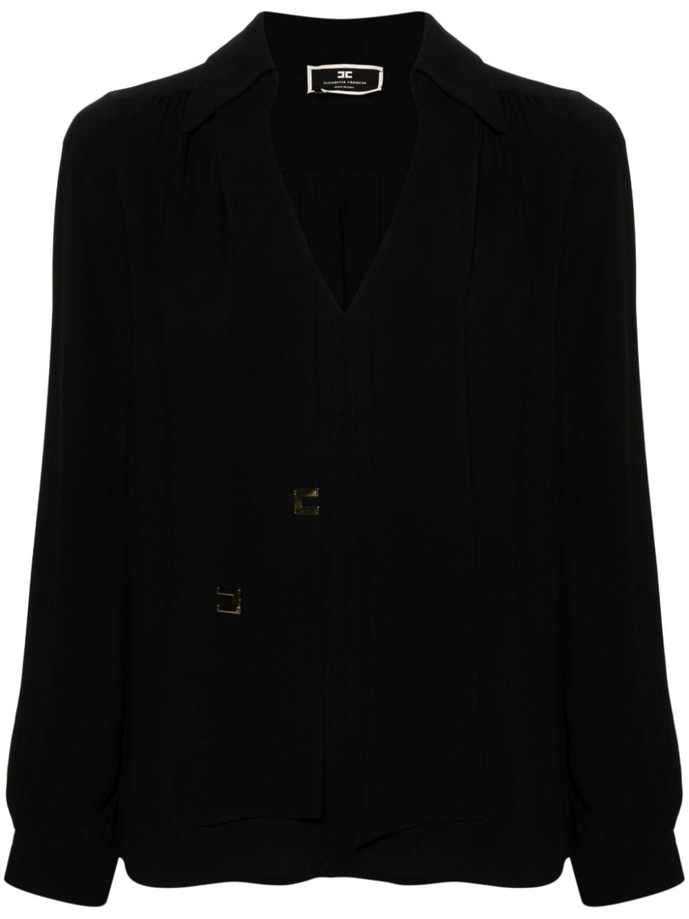 Elisabetta Franchi Bluse aus Georgette-Krepp - Schwarz von Elisabetta Franchi