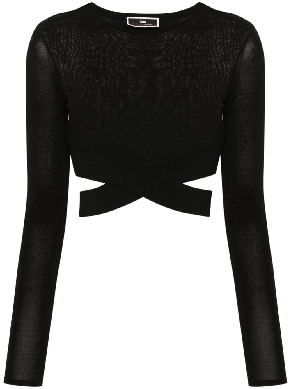 Elisabetta Franchi Cropped-Top mit Cut-Outs - Schwarz von Elisabetta Franchi