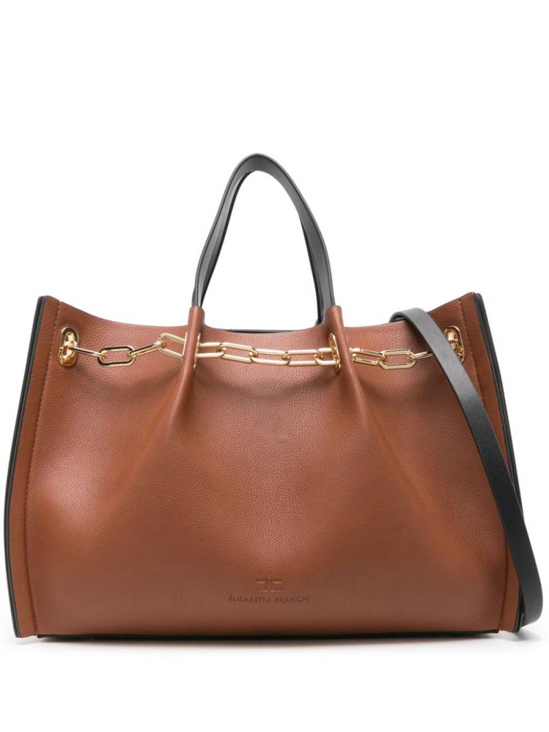 Elisabetta Franchi Handtasche mit Kettenriemen - Braun von Elisabetta Franchi