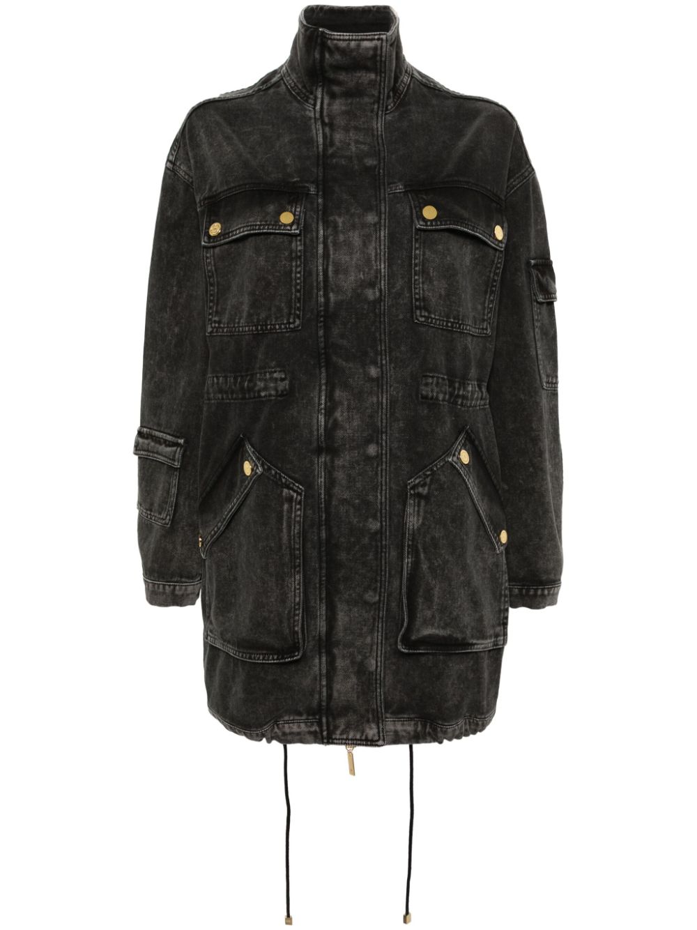 Elisabetta Franchi Jeans-Parka mit tiefen Schultern - Schwarz von Elisabetta Franchi