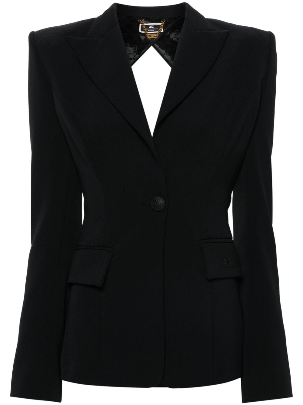 Elisabetta Franchi Krepp-Blazer mit Cut-Out - Schwarz von Elisabetta Franchi