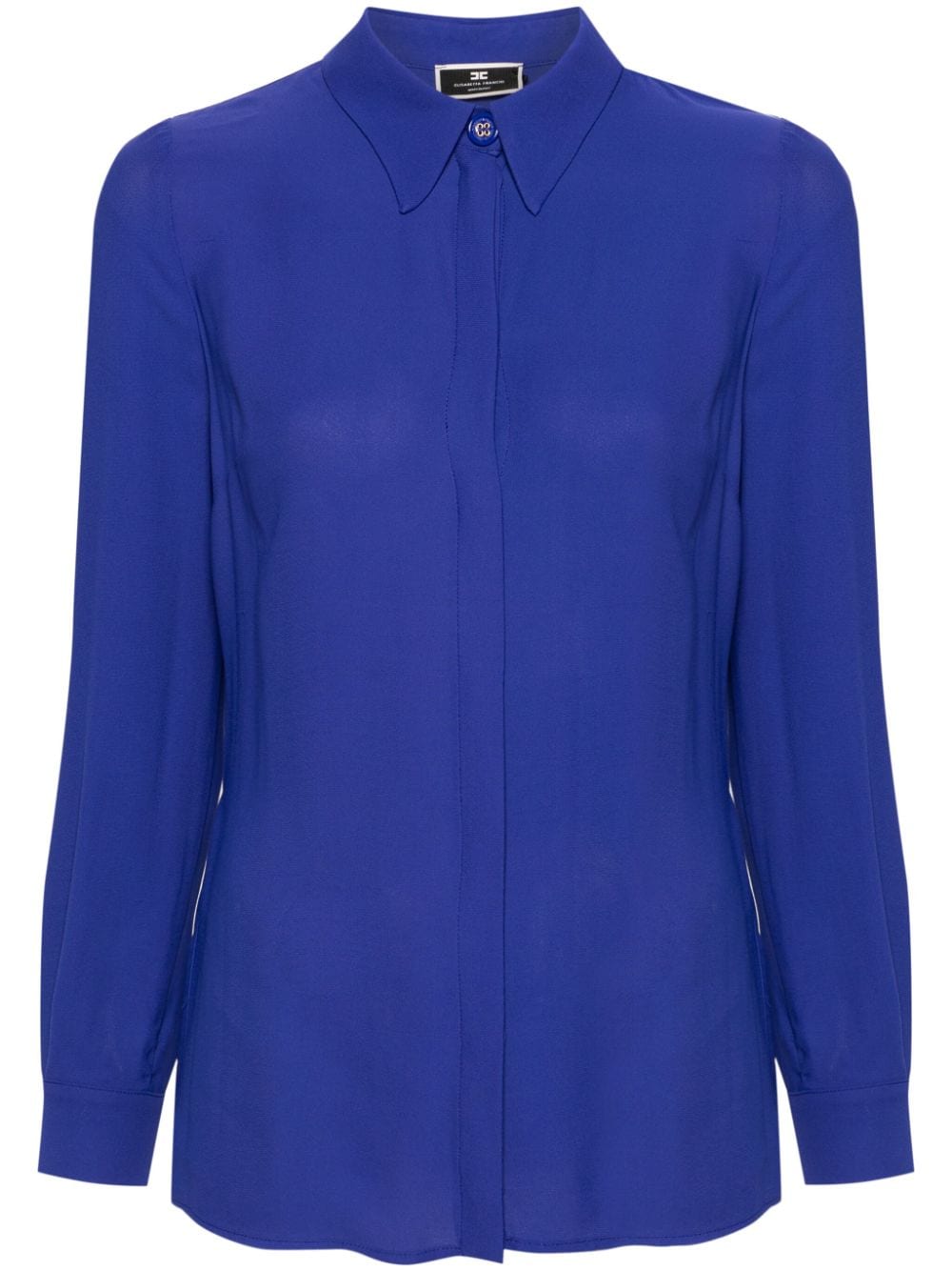 Elisabetta Franchi Kreppbluse mit Kettengliedern - Blau von Elisabetta Franchi