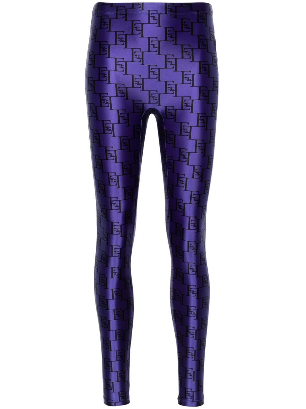 Elisabetta Franchi Leggings mit Logo-Print - Blau von Elisabetta Franchi