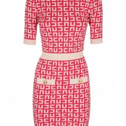 Elisabetta Franchi Mehrfarbiges Strickkleid - Viskosemischung von Elisabetta Franchi