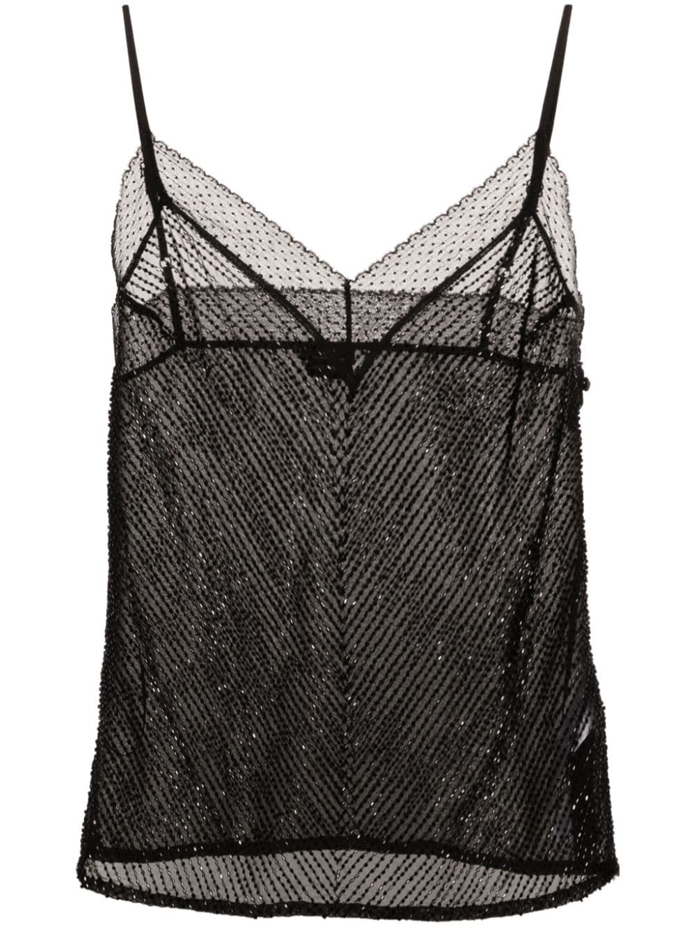 Elisabetta Franchi Semi-transparentes Tanktop - Schwarz von Elisabetta Franchi