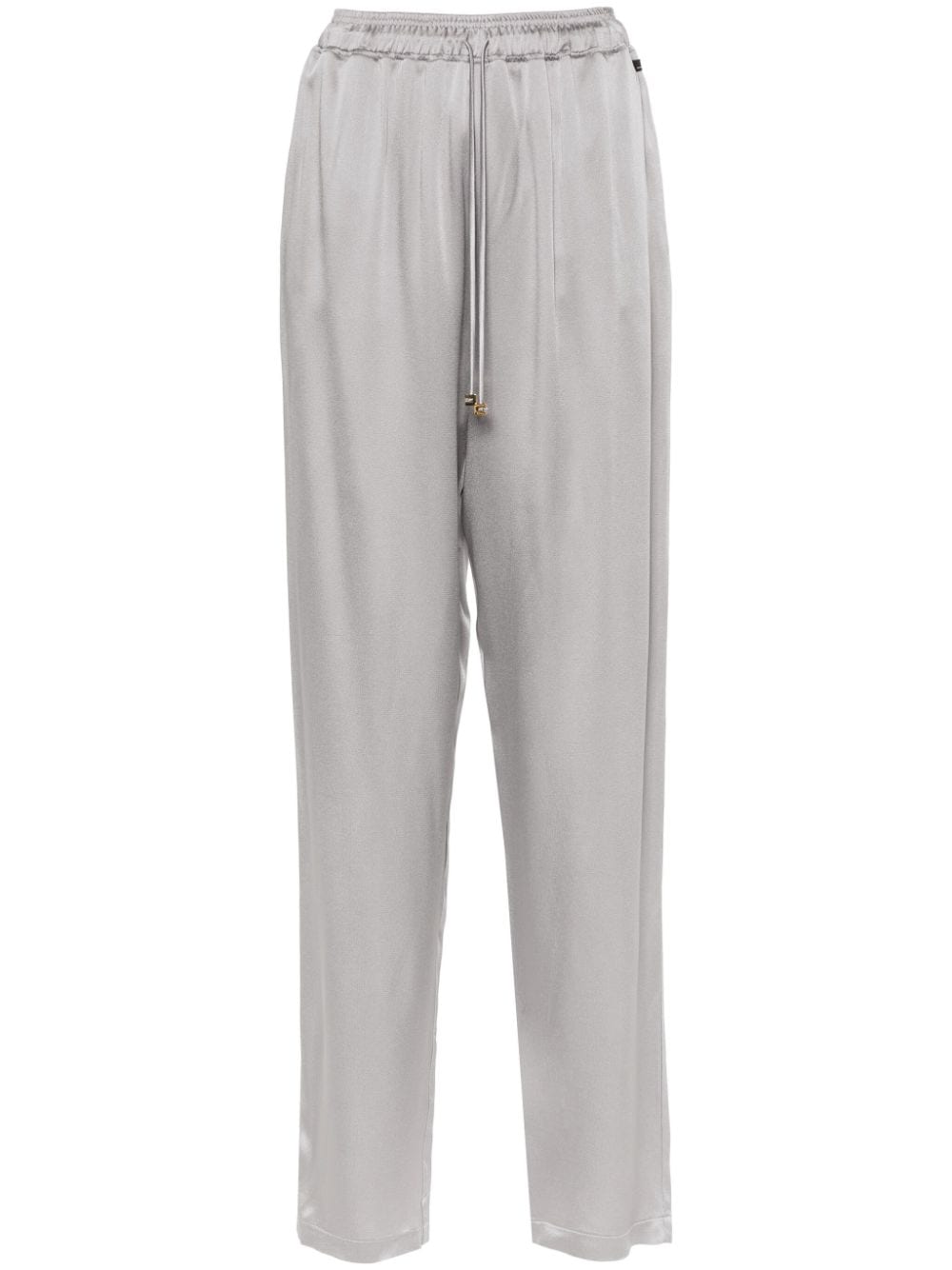 Elisabetta Franchi Tapered-Satinhose - Grau von Elisabetta Franchi