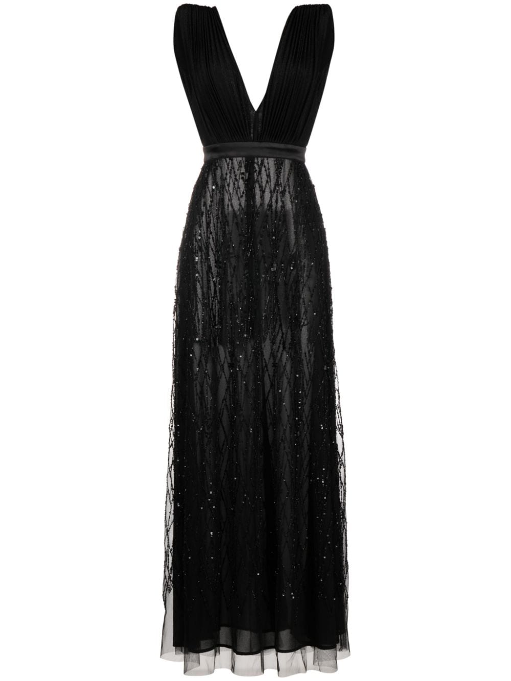 Elisabetta Franchi Robe mit Perlen - Schwarz von Elisabetta Franchi