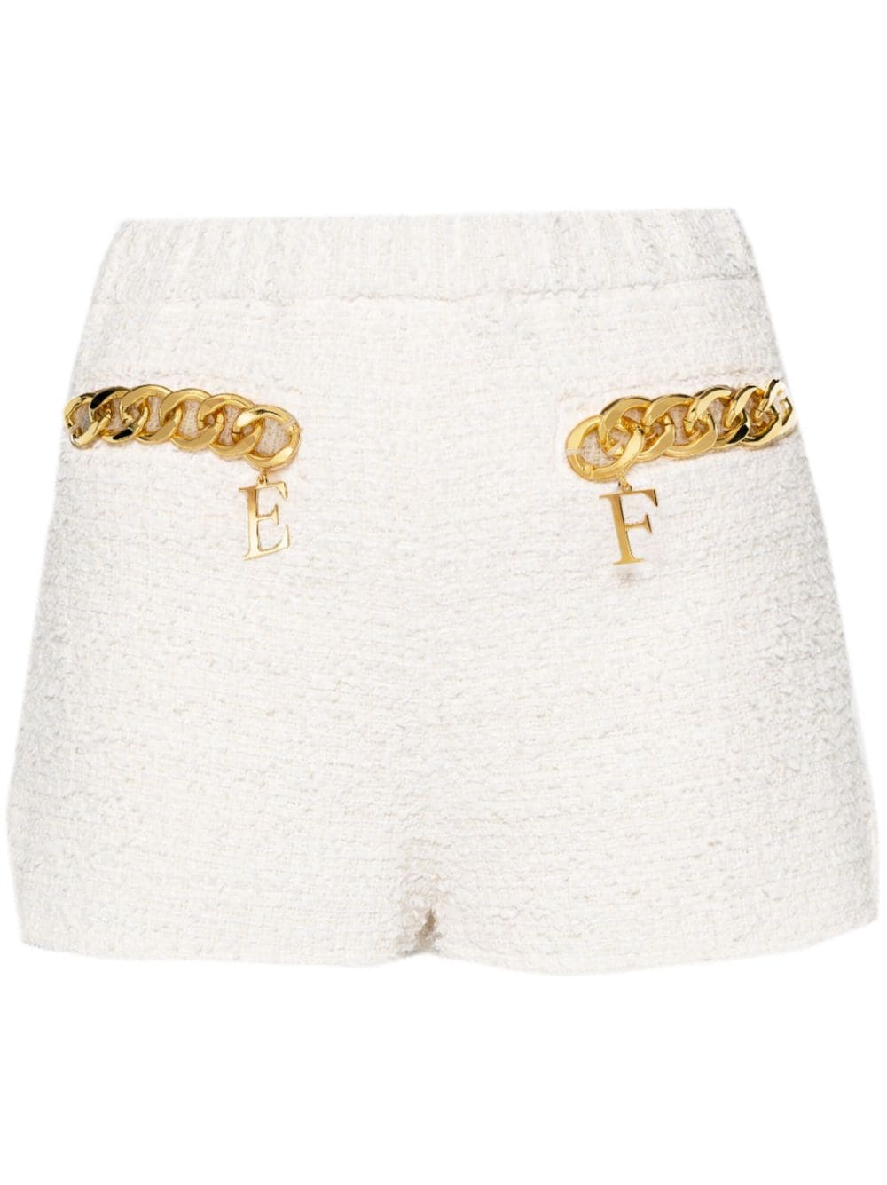 Elisabetta Franchi Mini Tweed-Shorts - Weiß von Elisabetta Franchi