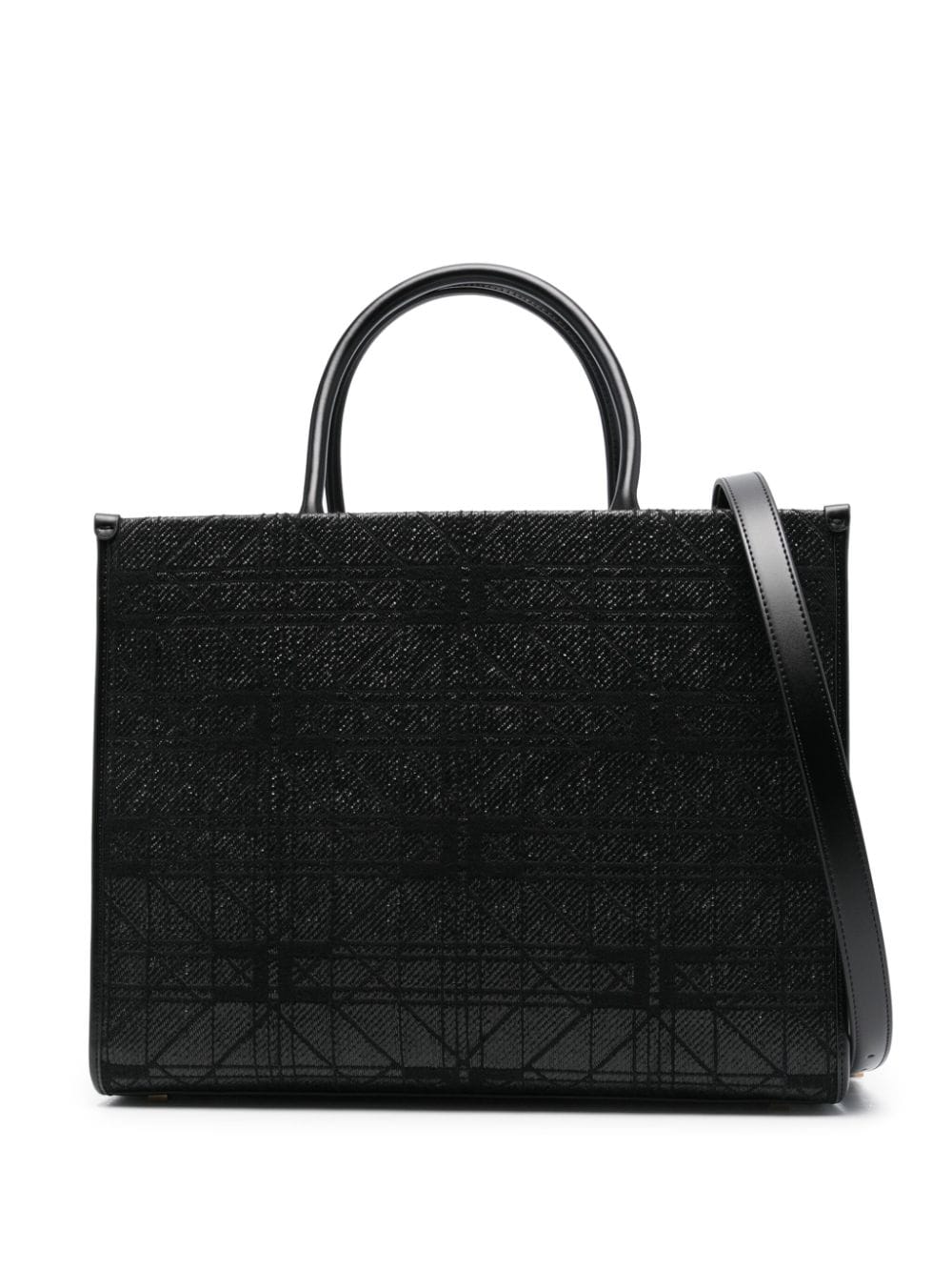 Elisabetta Franchi Große Tasche mit Jacquardmuster - Schwarz von Elisabetta Franchi