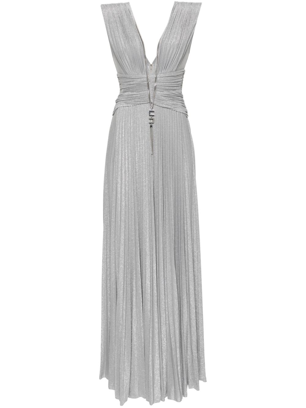 Elisabetta Franchi Plissiertes Abendkleid - Grau von Elisabetta Franchi