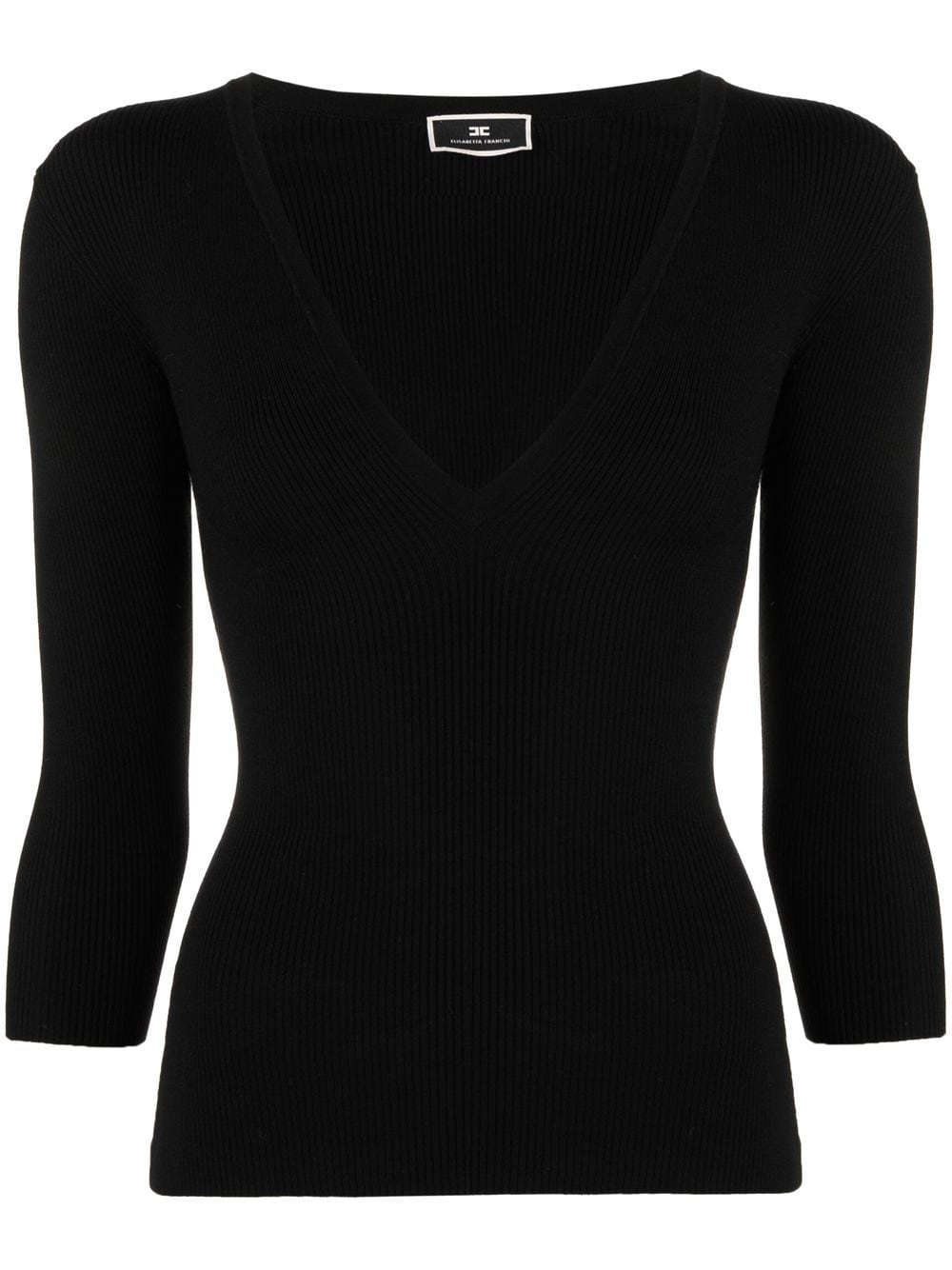 Elisabetta Franchi Pullover mit Dreiviertelärmeln - Schwarz von Elisabetta Franchi