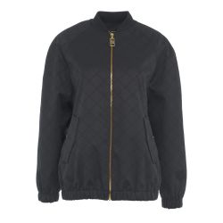 Schwarze Bomberjacke Mit Monogramm Für Damen von Elisabetta Franchi