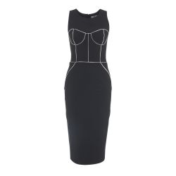 Schwarzes Etuikleid Mit Logo-anhänger Von Elisabetta Franchi von Elisabetta Franchi