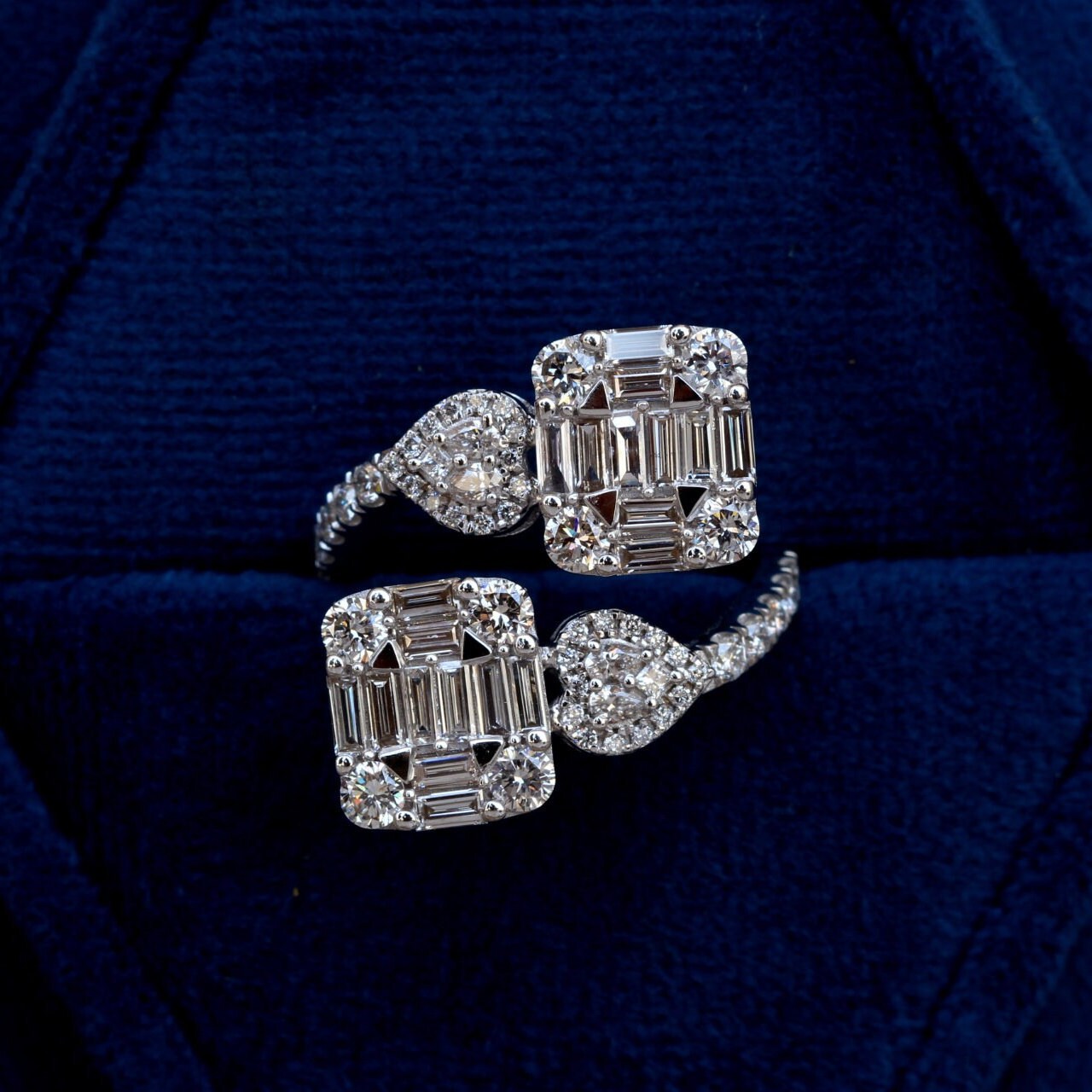 Baguette, Rund & Birne Mix Labor Diamant Ring Gewachsen, 14K Massiv Weißgold Cluster Ring, Vorschlag Einzigartiger Cvd Baguette, Rund & Birne Mix Labor Diamant Ring Gewachsen, 14K Massiv Weißgold Cluster Ring, Vorschlag Einzigartiger Cvd von ElistaJewel