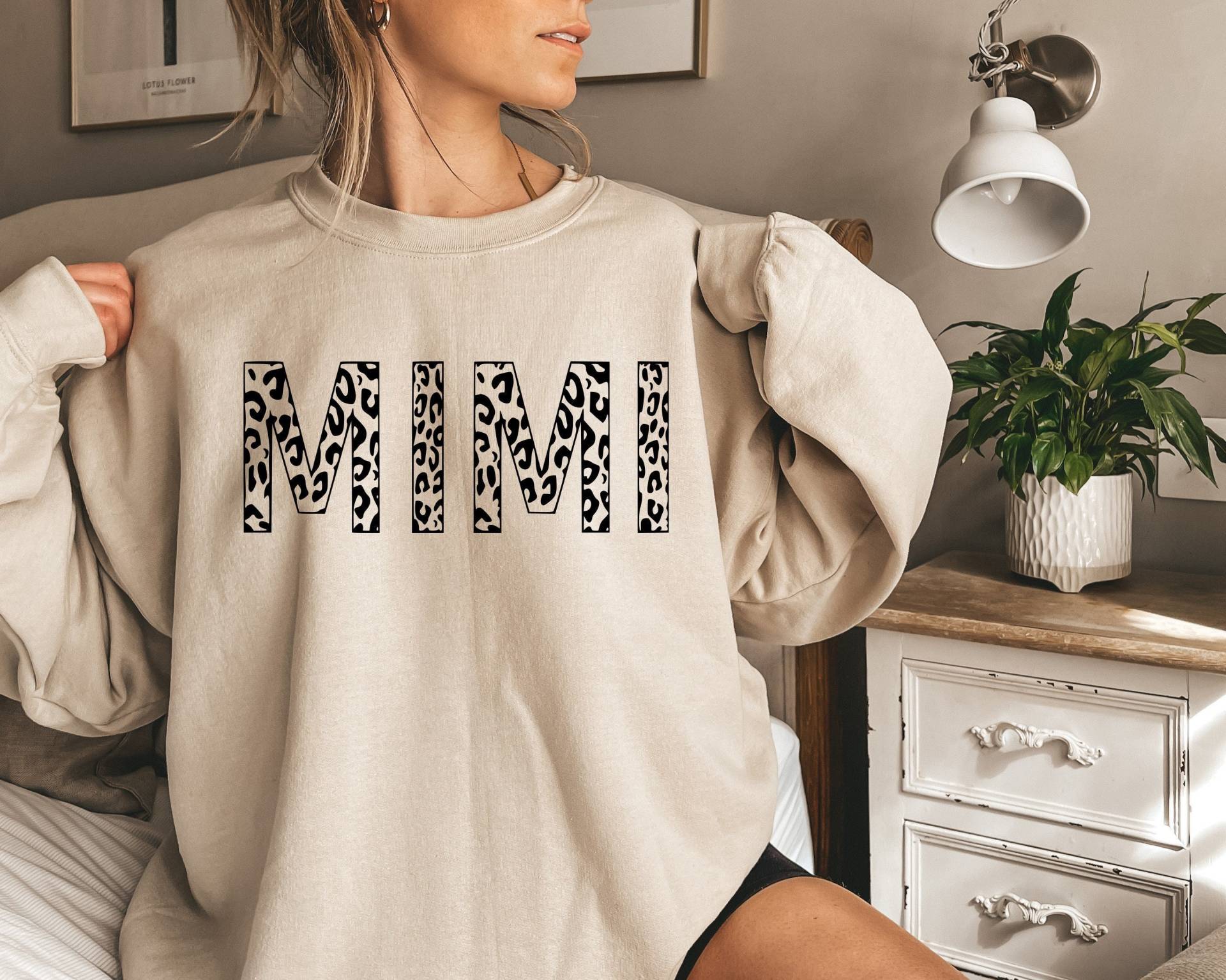 Leopard Print Mimi Sweatshirt, Gepard Sweatshirt Für Muttertag, Geschenke Mama, Süßes Geschenk von ElitDesignUS