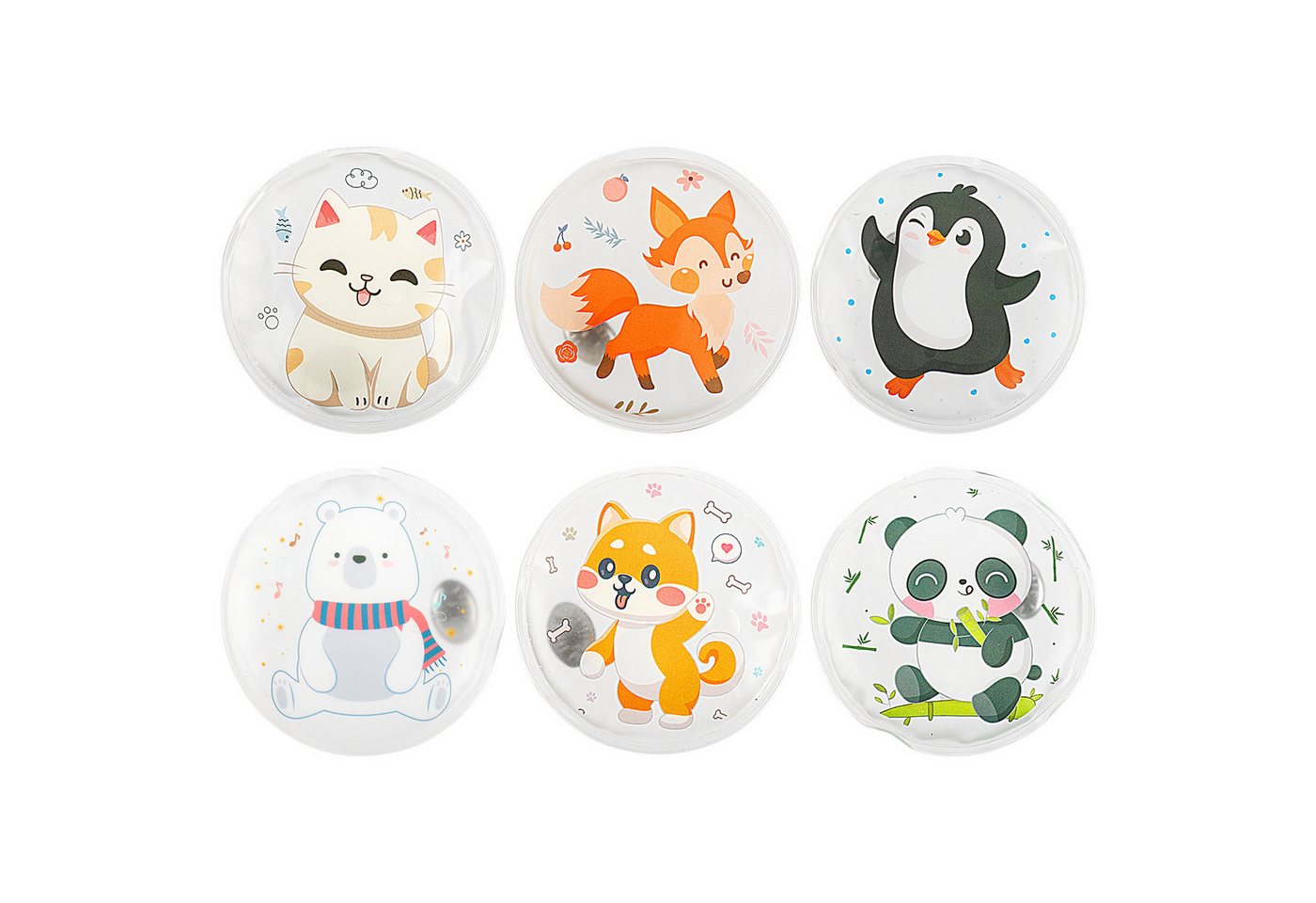 ElitVita Handwärmer 6er Set Taschenwärmer, Handwärmer Wiederverwendbar, mit Tiermuster, 6-tlg., für Weihnachtsgeschenke Büro Winter unterwegs von ElitVita