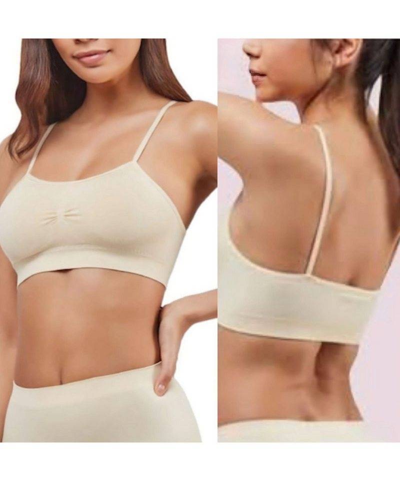 Elite Life Bustier 2 Stück Damen Bustier Push UP BH nahtlos Mikrofaser mit Pads abnehmbar mit abnehmbaren Kissen / Polster / Cups von Elite Life