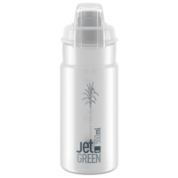 Elite - Jet Green Plus - Fahrrad Trinkflasche Gr 550 ml grau/weiß von Elite
