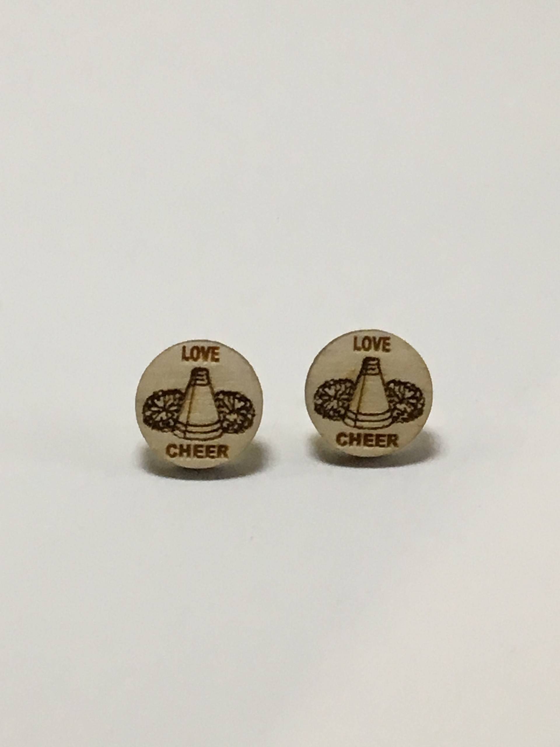 Holz Cheer Ohrringe von EliteDesignLLC