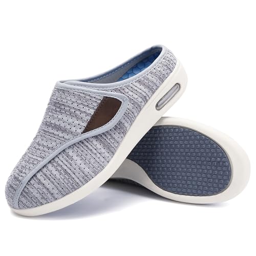 Elitechoice Diabetiker-Hausschuhe für Damen, breite Breite, ältere Menschen, verstellbarer Verschluss, leicht, atmungsaktiv, geschwollene Füße, Fasziitis, Ödeme, Walking-Schuhe, 02 Hellgrau, 38.5 EU Elitechoice Diabetiker-Hausschuhe für Damen, breite Breite, ältere Menschen, verstellbarer Verschluss, leicht, atmungsaktiv, geschwollene Füße, Fasziitis, Ödeme, Walking-Schuhe, 02 Hellgrau, 38.5 EU von Elitechoice