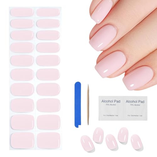 22 Stück Halb ausgehärtete Gel Nagelfolien, Gel Nagellack Aufkleber, Selbstklebende UV Nagelfolien, Langanhaltende Nagellackstreifen für Maniküre in Salonqualität von Elitecran