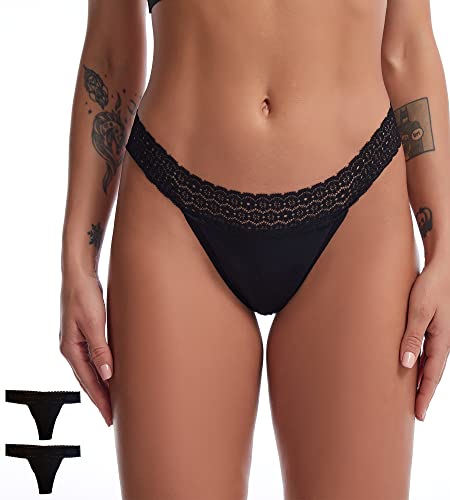 perioden unterwäsche thong | perioden string damen | 2er | Pack Baumwolle | waschbarer und wiederverwendbarer | ideal zum Ende der Menstruation (2 Stück, XL) von Elityzen