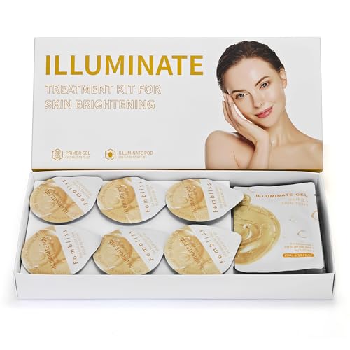 Elitzia Beleuchtung Gesichts Neustart Kit Sauerstoffblasen Gesichtsmaschinelle Verbrauchsmaterialien verbessern Pigmentierung und Haut Regeneration 6 Grundierung Gel 6 Soja Ether ETDGEL6 (Illuminate) von Elitzia
