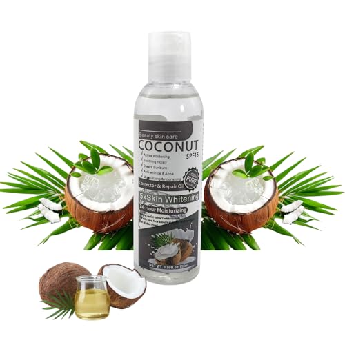Elitzia Kokosöl Haar Spa Hautpflege Stretch Marken Entfernung Massage Öl Conditioner Flüssige Haut nährt Feuchtigkeitsspender Make-up Entferner Fix Flyaways Vielseitiges Basisöl 118ml von Elitzia