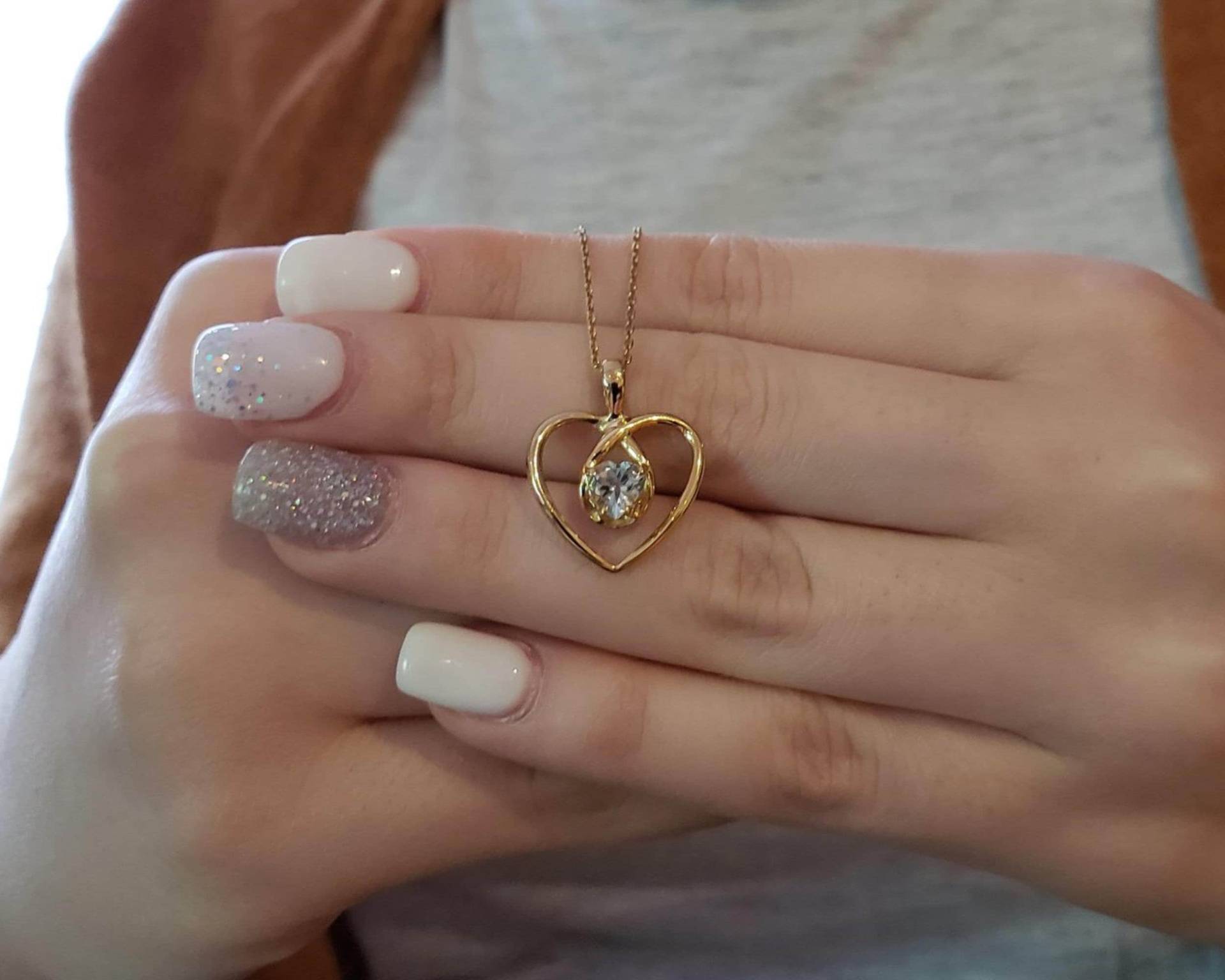 14Kt Gold Natürliche Aquamarin Halskette, Herz Anhänger, März Birthstone Halskette von ElizabethJewelryInc