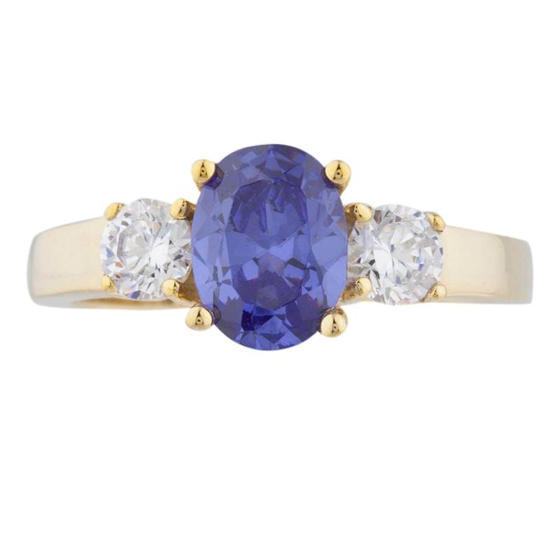 Tansanit Ring, Oval Versprechen Dezember Birthstone Edelstein Sterling Silber Gold Ring von ElizabethJewelryInc