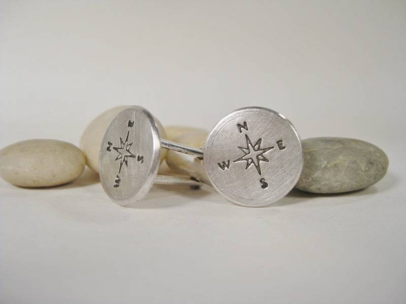 Manschettenknöpfe Mit Kompass von ElizabethPriorDesign