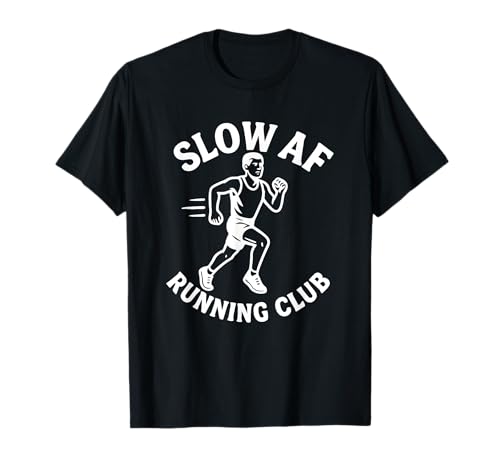 Slow AF Running Club Lustiger Jogger Humor Herren Design T-Shirt von Elk Running Apparel